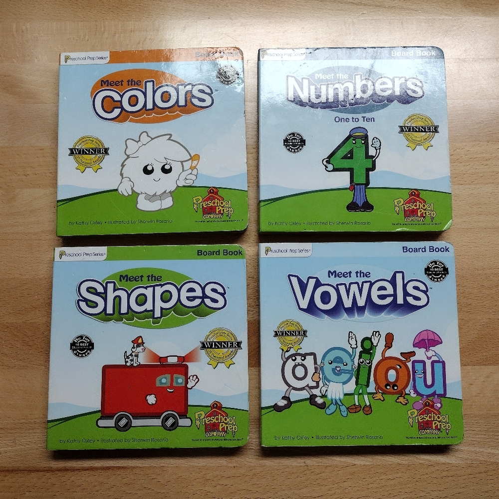 Stack of 4 Preschool Prep Board Books
